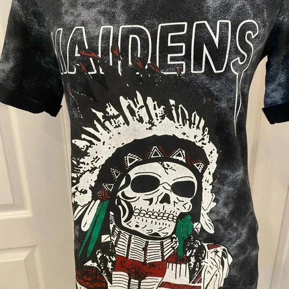 Womens Maidens Distressed Tie Dye Skeleton Indian Chief Dress - Picture 5 of 6